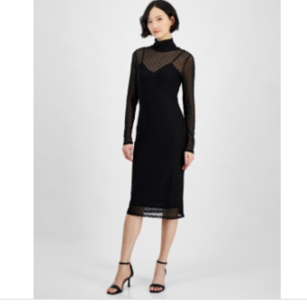 RACHEL Rachel Roy Womens Lydie MIDI Dress Black
